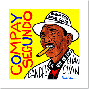 Compay Segundo pop folk art Posters and Art